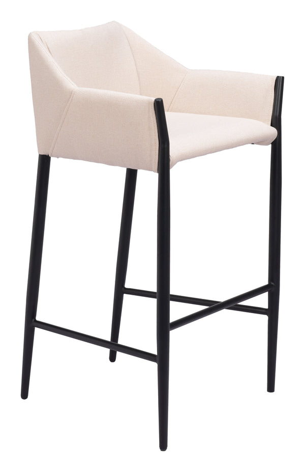 Andover Barstool Beige 110170 Zuo Modern