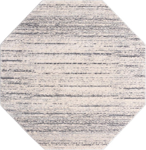 Unique Loom Oasis Calm Machine Made Abstract Rug Cream, Ivory/Gray 7' 1" x 7' 1"