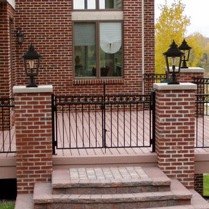 English Elm 21"(h) Matte Black Aluminum Post Lanterns Set of Two for Driveway Garden Path W2312P415983