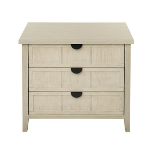 English Elm 3 Drawer Cabinet - Elegant Farmhouse Storage Solution For Bedroom, Living Room, Or Study Decor W688P225267