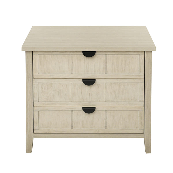 English Elm 3 Drawer Cabinet - Elegant Farmhouse Storage Solution For Bedroom, Living Room, Or Study Decor W688P225267