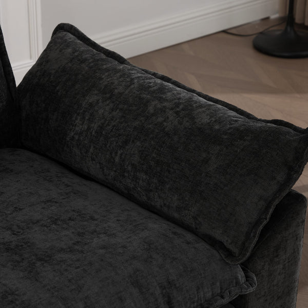 English Elm Wider Ergonomic Loveseat with Breathable Chenille Upholstery, Modular Design, Plush Double-Layer Cushioning W1143S00036 W1143S00036