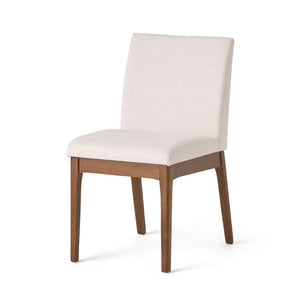 English Elm Set of 2 Upholstered Dining Chairs Rubberwood Legs Minimalist Modern Seating N759P288155K