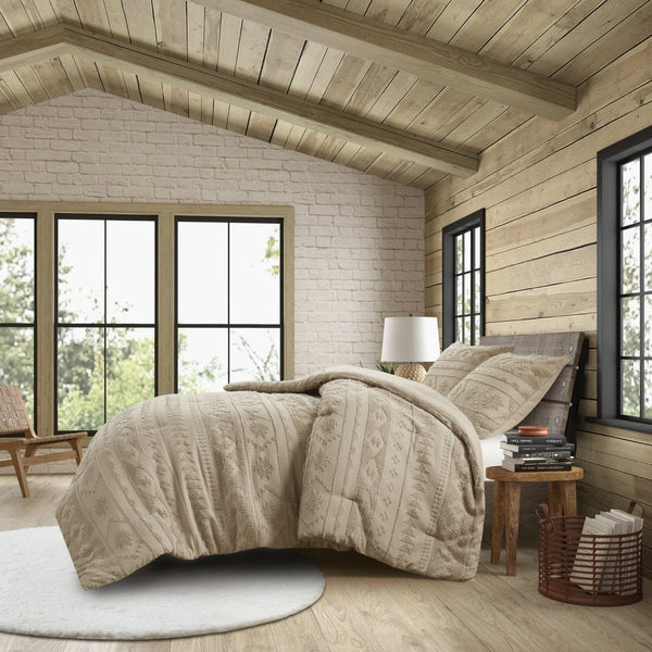 English Elm 2 Piece Chenille Tufted Jacquard Comforter Set Heavyweight Southwestern Boho Bedding B035P319508
