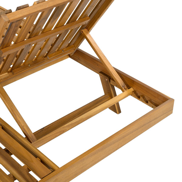 English Elm Christopher Knight Home® - ACACIA Solid Wood Adjustable Lounge Chair Teak Finish – 4-Position Slatted Chaise for Patio Pool Garden N770P272405T