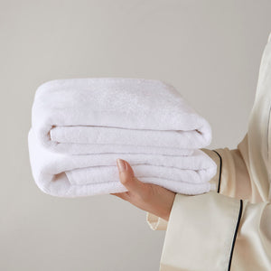 JLA Home Comfort Spaces - 500GSM Plush 6pc Towel Set Crafted from 100% Turkish Cotton for Spa Softness, Quick-Dry, Oeko-Tex Safe White AM73-0224