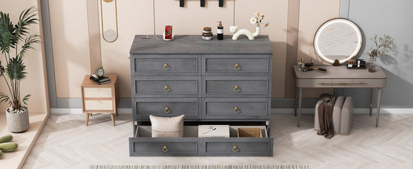 English Elm Queen Murphy Wall Bed with Rattan Panel Cabinet and Storage Drawers for Studio Rooms Gray LP000676AAE