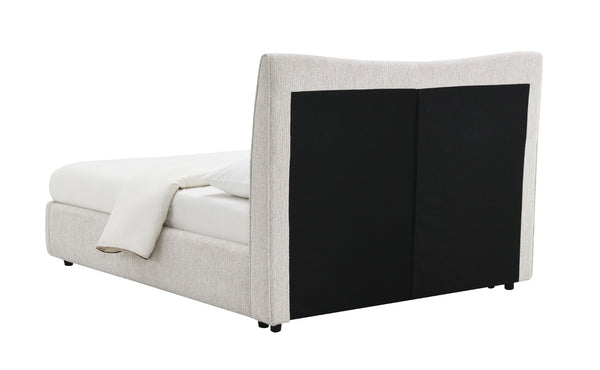 English Elm Renee Eastern King Upholstered Bed Beige Chenille Frame Padded Headboard Bedroom B2756S00013