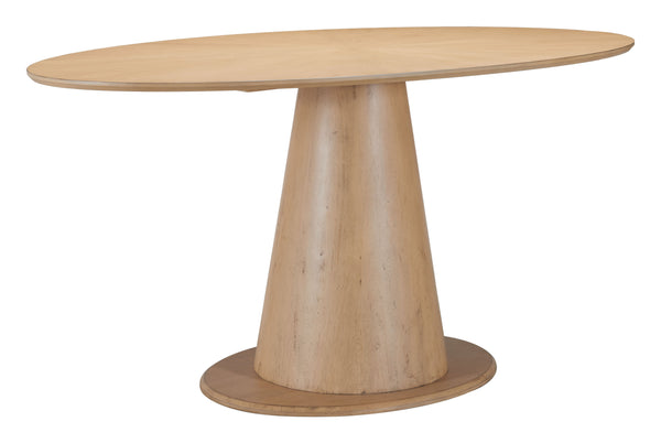 Zuo Modern Disque Dining Table Natural - Stylish Rubberwood Design For Modern Dining Spaces & Special Occasions Natural Rubberwood 110507-zuo-modern
