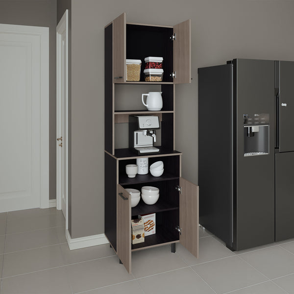 English Elm Kitchen Tall Pantry Cabinet with 2 Doors and 9 Shelves, Engineered Wood, Slim Space-Saving Storage White Oak 49.61 L x 28.74 W x 5.91 H B097P350303