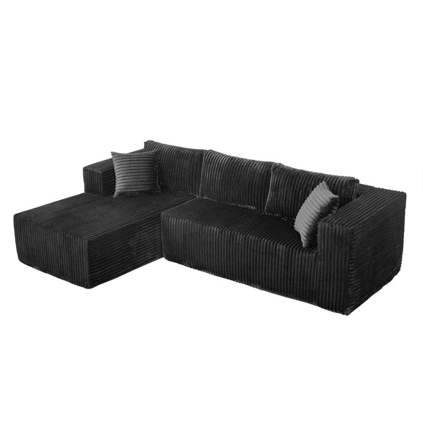English Elm 105" L-Shaped Modular Sofa - Plush All-Foam Design, Space-Saving & Stylish For Modern Living Spaces W1710S00422