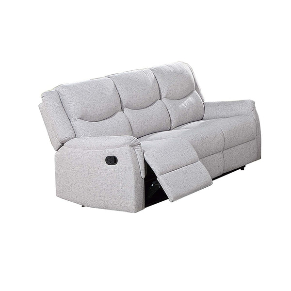 English Elm Modern Burlap Textured Sofa and Recliner Set for Comfortable Living Room Seating Beige B011S02348