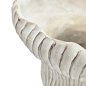 English Elm 9.3x9x8.7" Sand and Cement Coral Planter — Textured Weathered Beige Finish, Wavy Organic Silhouette, Ideal for Succulents and Herbs W2078P334663