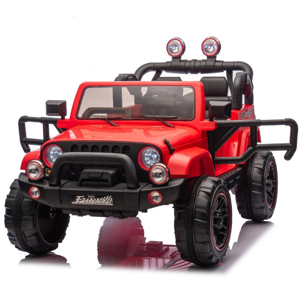 English Elm 24v Kids Electric Ride on Car with Parental Remote Rear Suspension and Bluetooth Audio Red W1578P228745