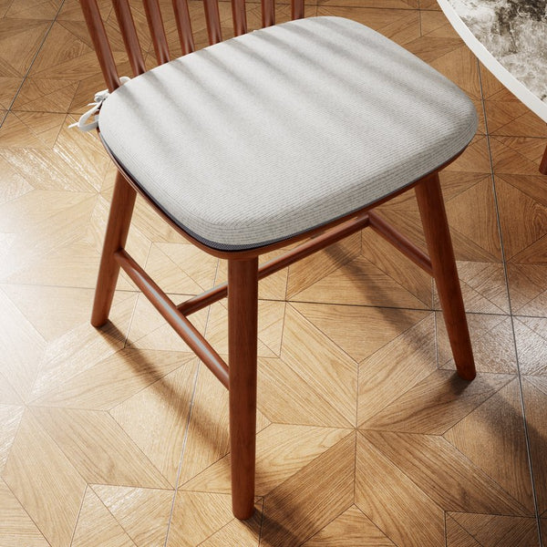 English Elm Farmhouse Solid Wood Kitchen Chairs Pair with Removable Washable Cushions and Ergonomic Windsor Backrest Grey,Walnut T3833P366666