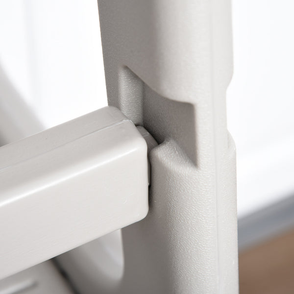 English Elm Qaba Toddler Tower Adjustable Height Kitchen & Bath Step Stool with Handrails, Anti-Slip Pads, Gray W2225P217327