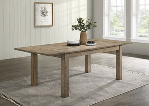 English Elm 87-inch Solid Rubberwood Extendable Farmhouse Dining Table Seats Eight in Warm Oak B016P446376