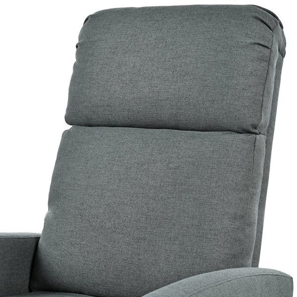 English Elm Christopher Knight Home® - Modern Recliner Plush Manual Recliner Chair with Ergonomic Support, 3-Position Backrest, Durable Fabric Comfort Charcoal N763P256491E