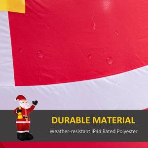 English Elm Homcom 8Ft Inflatable Santa Claus With Bell - Led Yard Decoration For Holiday Cheer & Easy Setup W2225P249957