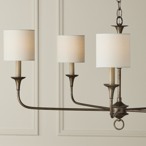 Off White Grasscloth Tapered Chandelier Shade - Handcrafted Artisan Design for Modern Elegance