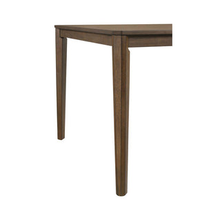 English Elm Rectangular Wooden Dining Table with Slim Tapered Legs, Beveled Top and Durable Rubberwood Finish Walnut B016P369656