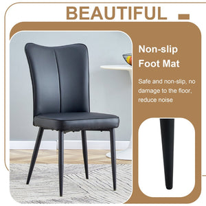 English Elm Table Set Round 42 Inch Wood Grain Mdf Dining with Glass Inset and Two Pu Chairs W1151S04494