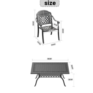 English Elm 7-Piece Cast Aluminum Patio Dining Set With Red Cushions – Durable, Stylish, And Comfort-Designed! W1710S00082