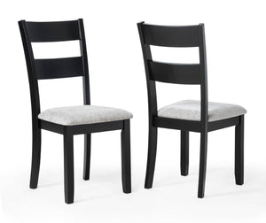 English Elm 6pc Farmhouse Rectangular Dining Set Weathered Gray Wood Slat Back Chairs Bench B2741P411550