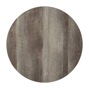 English Elm Antique Oval End Table With Black Metal Base - Vintage Charm Meets Modern Stability For Any Space B062P209140