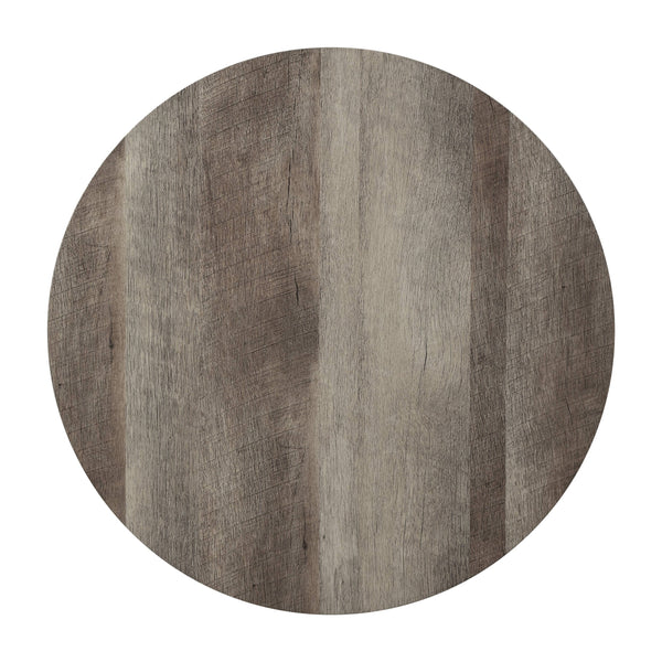 English Elm Antique Oval End Table With Black Metal Base - Vintage Charm Meets Modern Stability For Any Space B062P209140