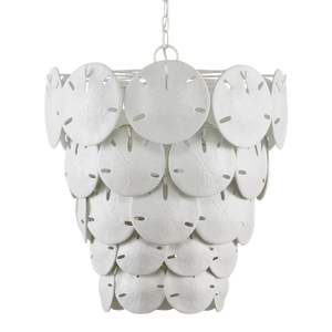 Tulum Coastal White Chandelier by Marjorie Skouras - Elegant Bone China Design, Adjustable & Stylish