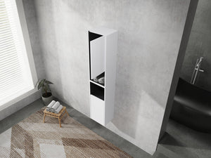 English Elm 12" Bathroom Side Cabinet - Wall-Mounted, Soft-Close Doors, Space-Saving Design For Modern Storage Solutions W999S00280
