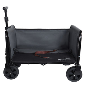 English Elm All-in-one Folding Camping Wagon with Bench Seating Storage and Pet Tether Outdoor Black+ Gray W2932P312713