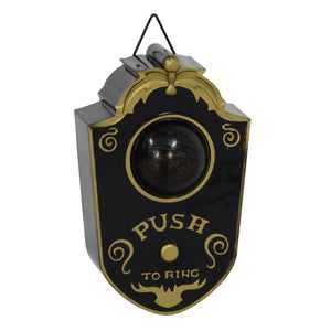 English Elm Homcom 7.1" Animatronic Halloween Doorbell With Light-Up Eyeball & Motion-Activated Scares W2225P229454