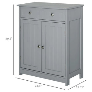 English Elm Foyer Beadboard Floor Cabinet with Drawers White Farmhouse Storage for Entryway Bath T3971P466220