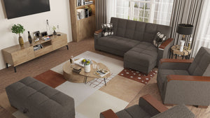 English Elm Primenest Zenaero Convertible Chaise Lounge With Storage - Modern Comfort And Versatile Design! B030P303563-GIGA