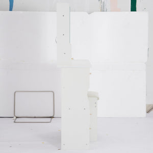 English Elm 29.2" Compact Left Drawer Vanity Set With Led Mirror, Power Station, Stool & Hair Dryer Holder P2 W936P226043-GIGA