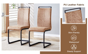 English Elm Table And Chair Set - Modern Wood Texture Mdf Coffee Table With Glass Legs And 4 Stylish Chairs W1151S02075-GIGA