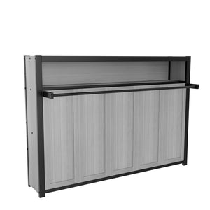 English Elm Twin Size Murphy Bed With Built-In Shelf – Space-Saving Metal Wall Bed For Efficient Living Areas W1580S00150-GIGA