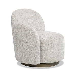 English Elm Jennifer Taylor Home - Duo 31.5" Laf One-Arm Swivel Accent Chair - Modern Multi-Greige Chenille For Stylish Comfort B2719P238280