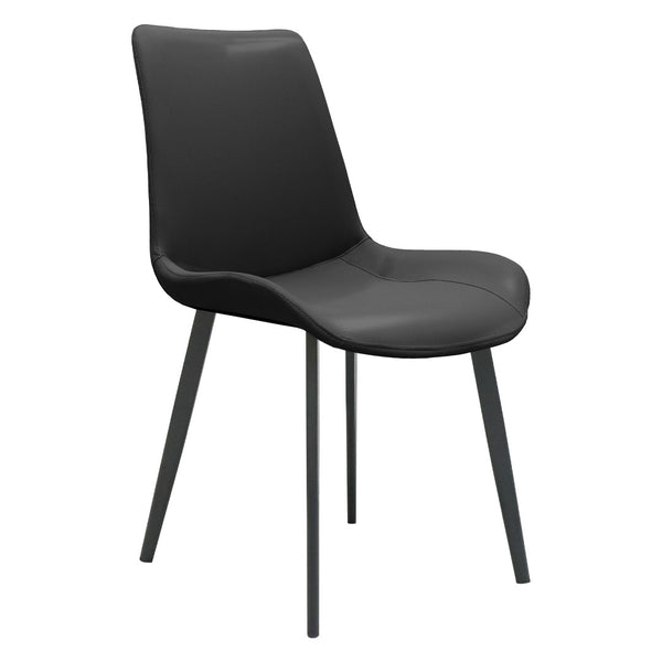 English Elm Beige Cotton Linen Armless Dining Chairs with Oak Legs Ergonomic Set of 2 Black W5815P476447