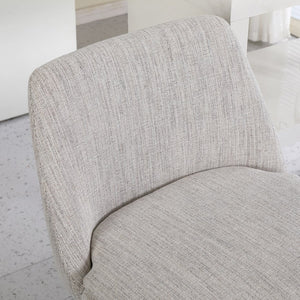 English Elm Counter Upholstered Swivel Bar Stools Set of 2 — Mid-Century Modern Comfort, 360° Rotation, Durable Metal Legs Off White W2200P233491