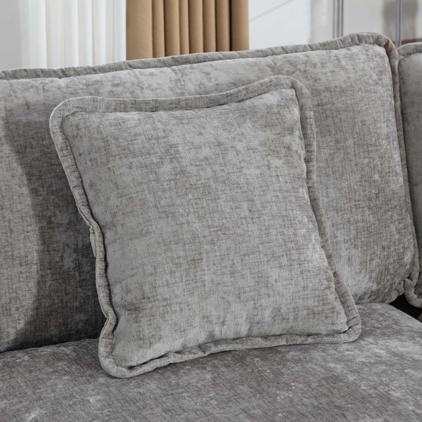 English Elm Cloud Modular Two Seat Chenille Sofa Deep Cushioned Comfort for Modern Living Rooms Gray W1143P378589