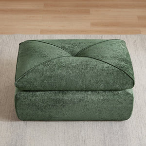 English Elm Modern Chenille Modular Sofa with Extendable Foot Pedal for Relaxed Living Spaces Green W3396P463873