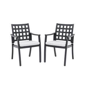 English Elm Modern Classic Cast Aluminum Outdoor Dining Chairs With Sunbrella Cushion – Stylish, Weather-Resistant! W1886P271053