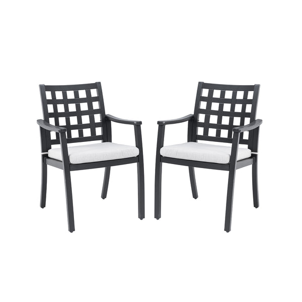 English Elm Modern Classic Cast Aluminum Outdoor Dining Chairs With Sunbrella Cushion – Stylish, Weather-Resistant! W1886P271053