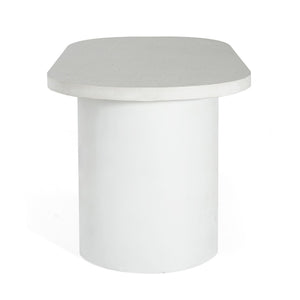 English Elm Christopher Knight Home® - Ellis Oval 67.5" Modern Outdoor Concrete Dining Table - White Terrazzo For Stylish Gatherings N773P285999T_N773P286000T