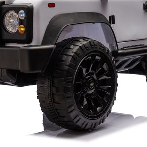 English Elm Licensed Land Rover Defender Ride on Car 24v Dual Motor with Parental Remote White W1578P339064