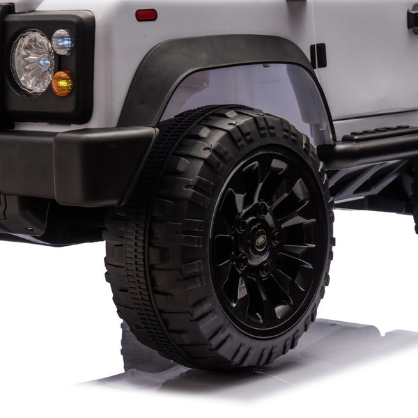 English Elm Licensed Land Rover Defender Ride on Car 24v Dual Motor with Parental Remote White W1578P339064