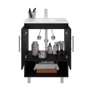 English Elm Colville Floating Wall Mount Vanity Cabinet Matte Finish Modern Bathroom Storage B092P439913